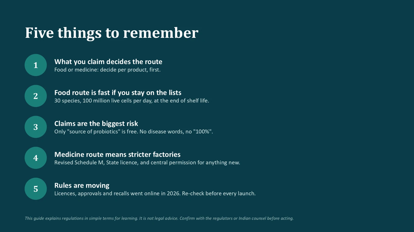 Five things to remember.